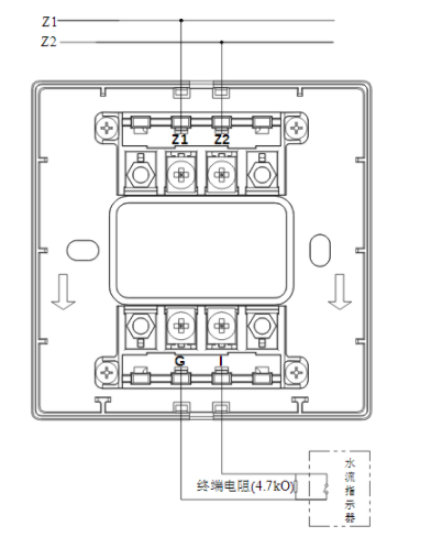 四川海灣消防GST-LD-8300B輸入模塊常開無源觸點接線圖